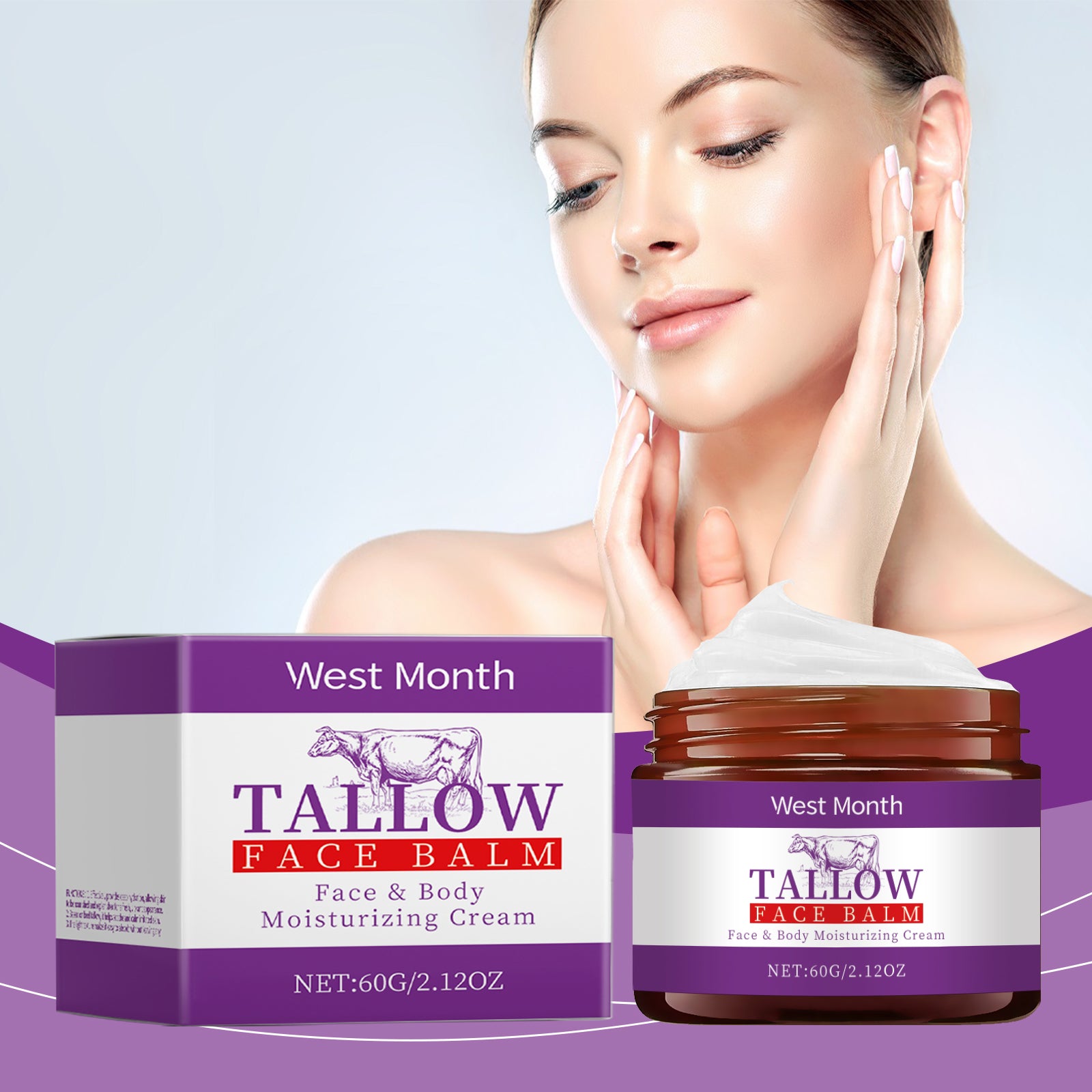 West&Month Butter Moisturizing Face Cream To Repair Dry And Moisturizing Skin Apply Tallow Cream To Face - 5 - CJ