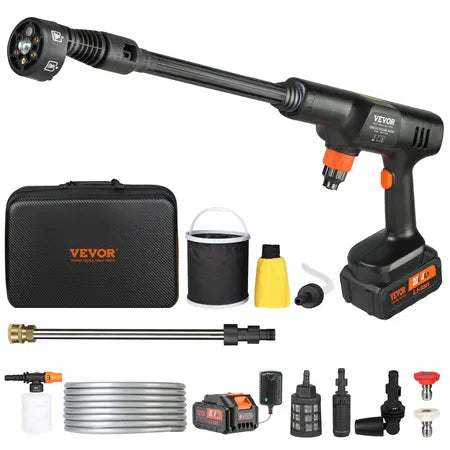 Cordless Pressure Washer Portable Electric Power Washer High Pressure Water Sprayer 400PSI Car Washer Cleaner With Nozzle Foam Bottle Filter 1200mAh 21V Battery And Charger - 5 - CJ