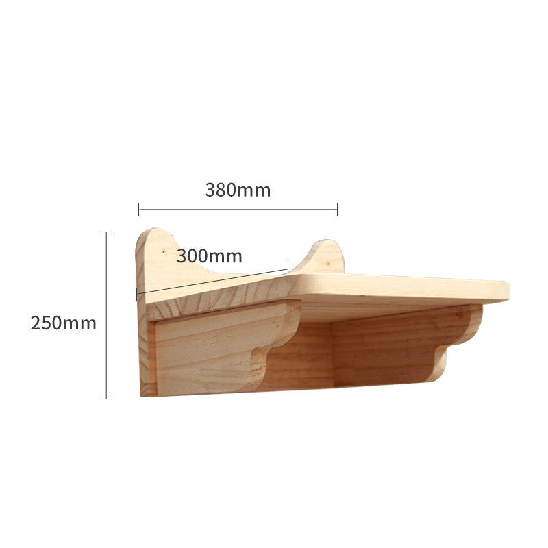 Pet Cat Climbing Frame Wall Type Solid Wood Wall Hanging Platform Ladder Pets Accessories - 0 - CJ - Large jumping platform - CJJT148790311KP