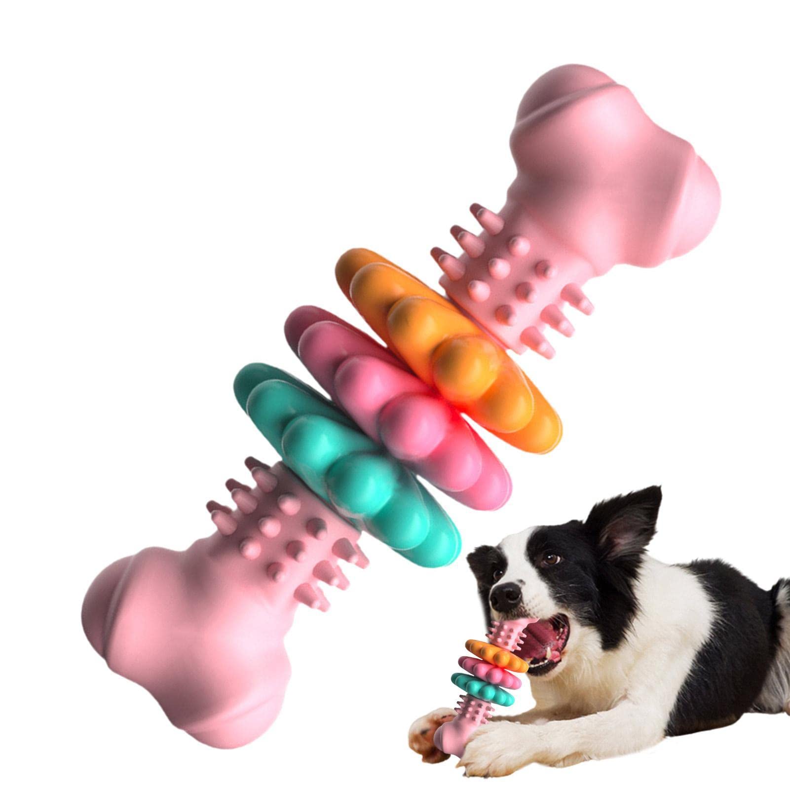 Dog Chew Toy Dog Bone Type Dogs Teeth Cleaning Toys Indestructible TPR Bone Chewing Bite Resistant Teething Toys Pet Products - 0 - CJ