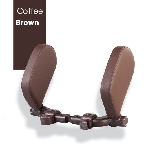 Car headrest pillow Sleep Adjustable Side Car Soft Travel Seat Headrest Auto Leather Support Neck Pillow Cushion car accessories - 0 - CJ - Coffee - CJQCQCQC00615 - Coffee