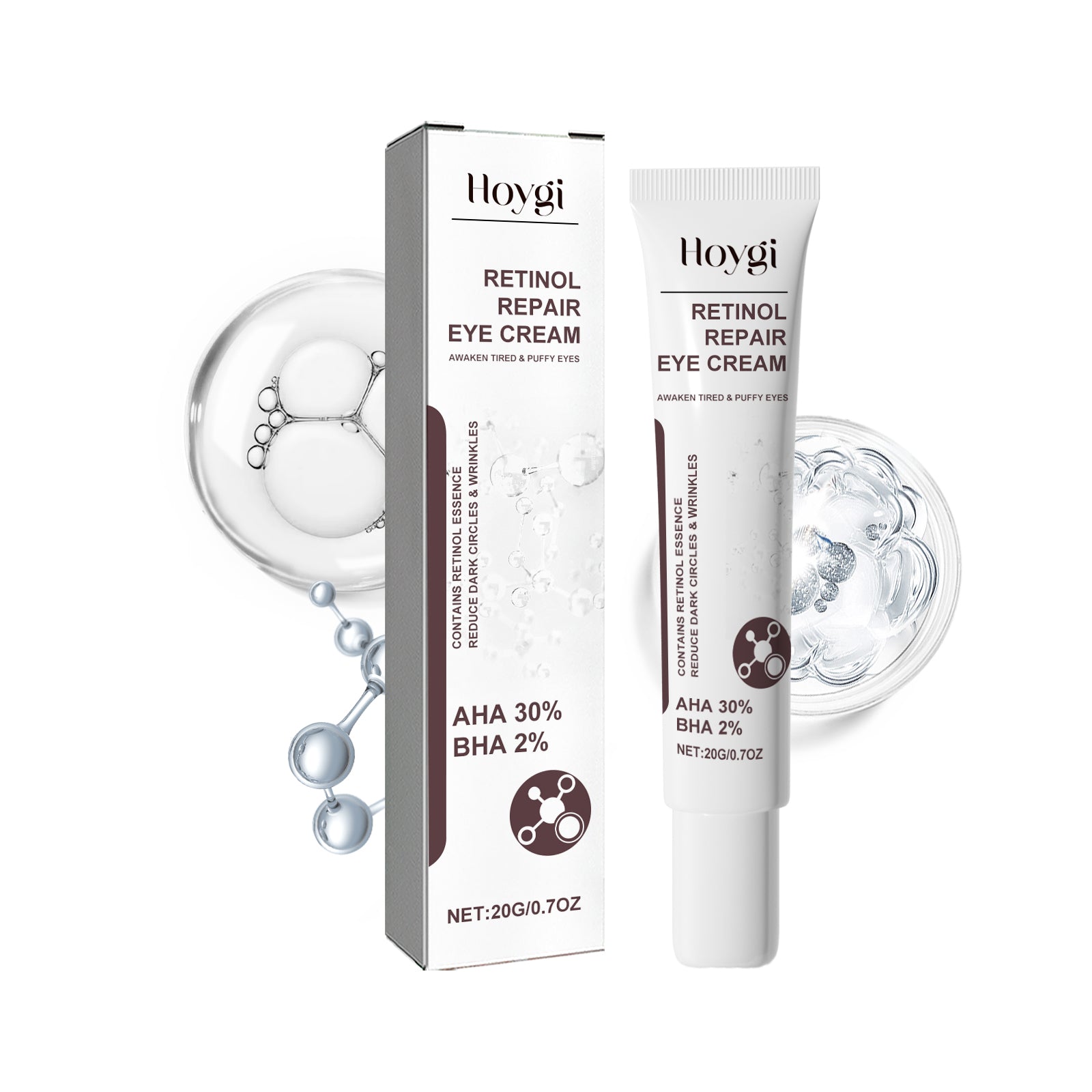 Hoygi Retinol Repair Eye Cream, Reduce Wrinkles Fine Lines Bags Dark Circles Brightening Skin Anti - Wrinkle Repair Eye Cream - 5 - CJ