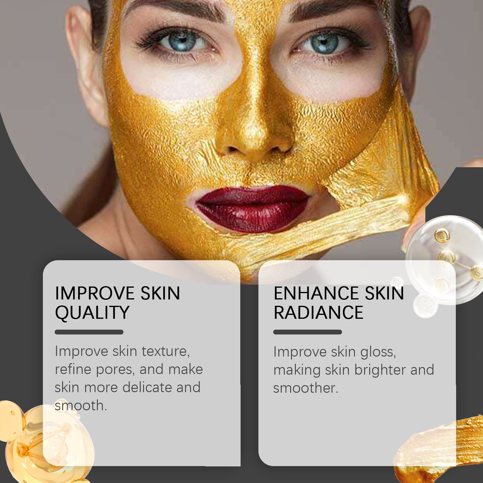 West Month Gold Peel Mask, 24k Gold Collagen Peel Mask Firming Moisturizing And Cleansing MaskWest Month Gold Peel Mask, 24k Gold Collagen Peel Mask Firming Moisturizing And Cleansing Mask - 5 - CJ