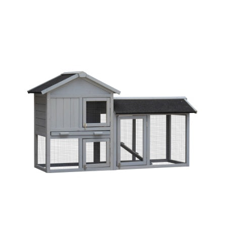 Rabbit Hutch Outdoor Bunny Cage Indoor,Extensible Chicken Coop With Large Run Space - No Leak Plastic Tray - 5 - CJ