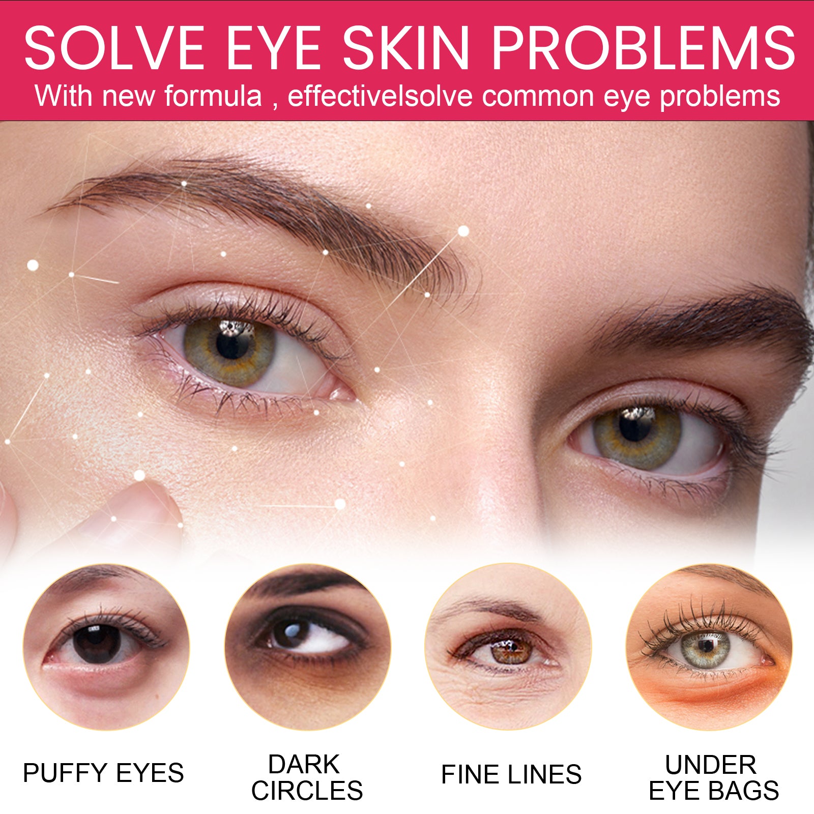 EELHOE Eye Cream, Reduce Pouch Black Rim Of The Eye Brighten The Skin Moisturizing Eye Anti Aging - 5 - CJ