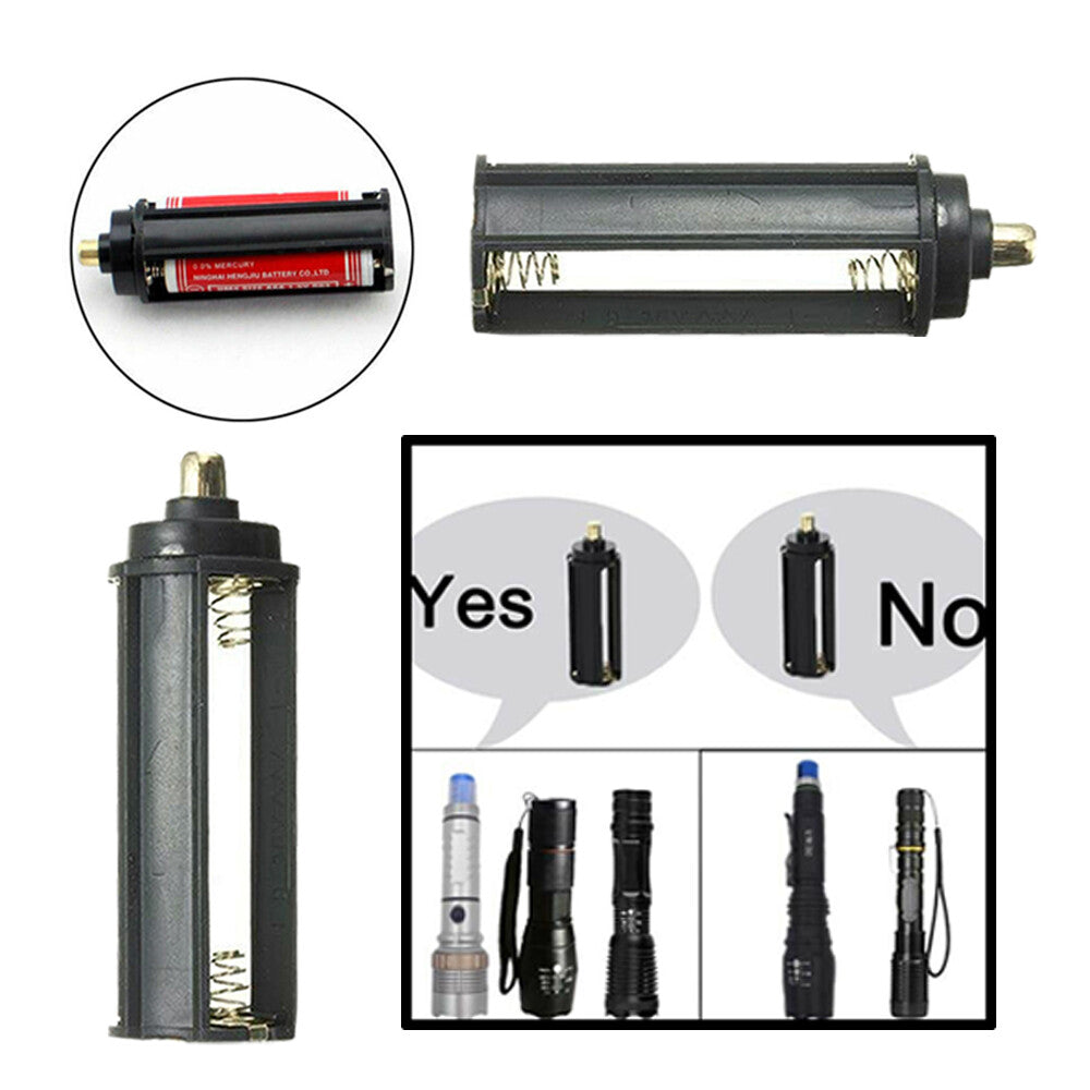 10pc 3 AAA Battery Holder Case Cylindrical Case Plastic For Flashlight Round Circular - 5 - CJ