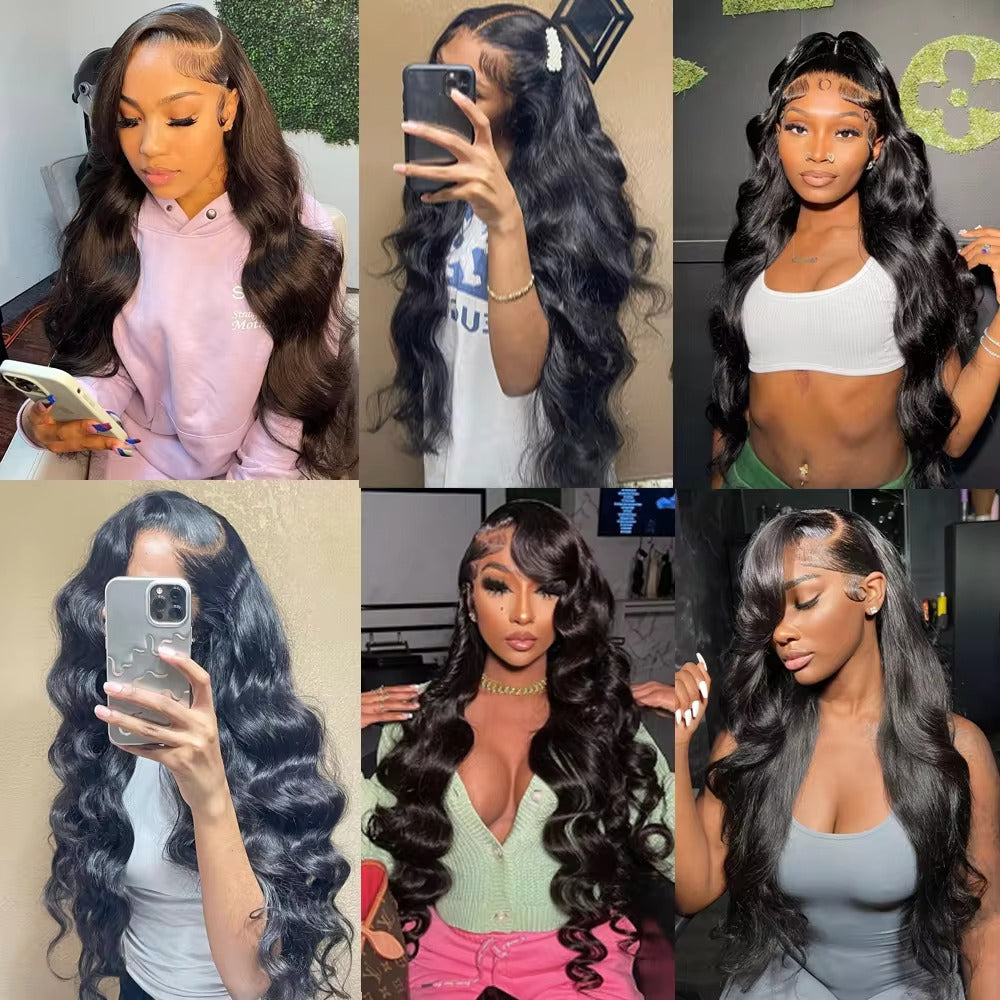 6x4 Density Virgin Human Hair Wigs For Black Women Vietnamese Raw Hair Transparent Lace Front Pre - Plucked Bleached Knots - 5 - CJ