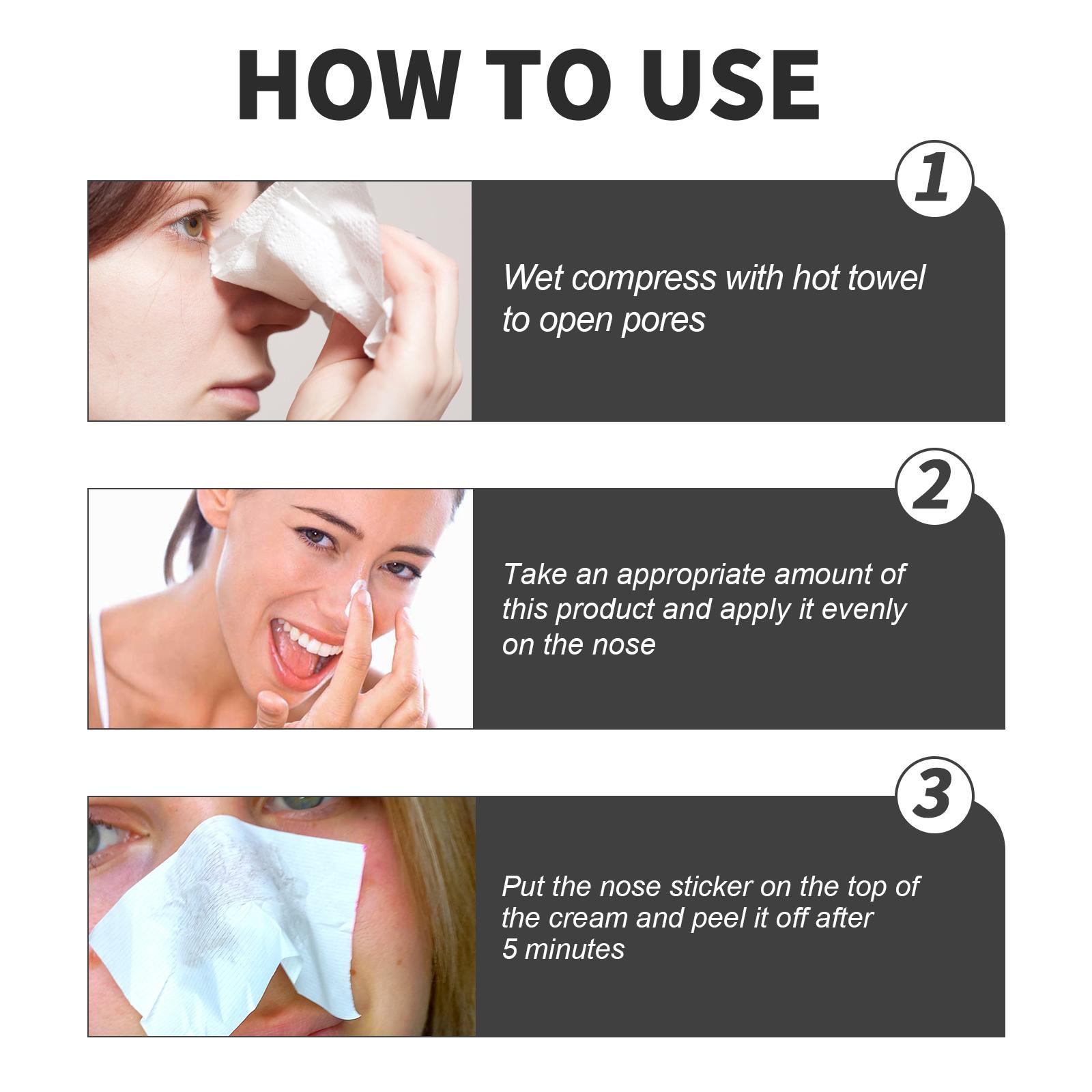 Blackhead Cleansing Cream Exfoliating, Cleaning And Repairing Pores Solve Skin Oil, Blackhead And Acne Problems Peel - off Nose Patch - 5 - CJ