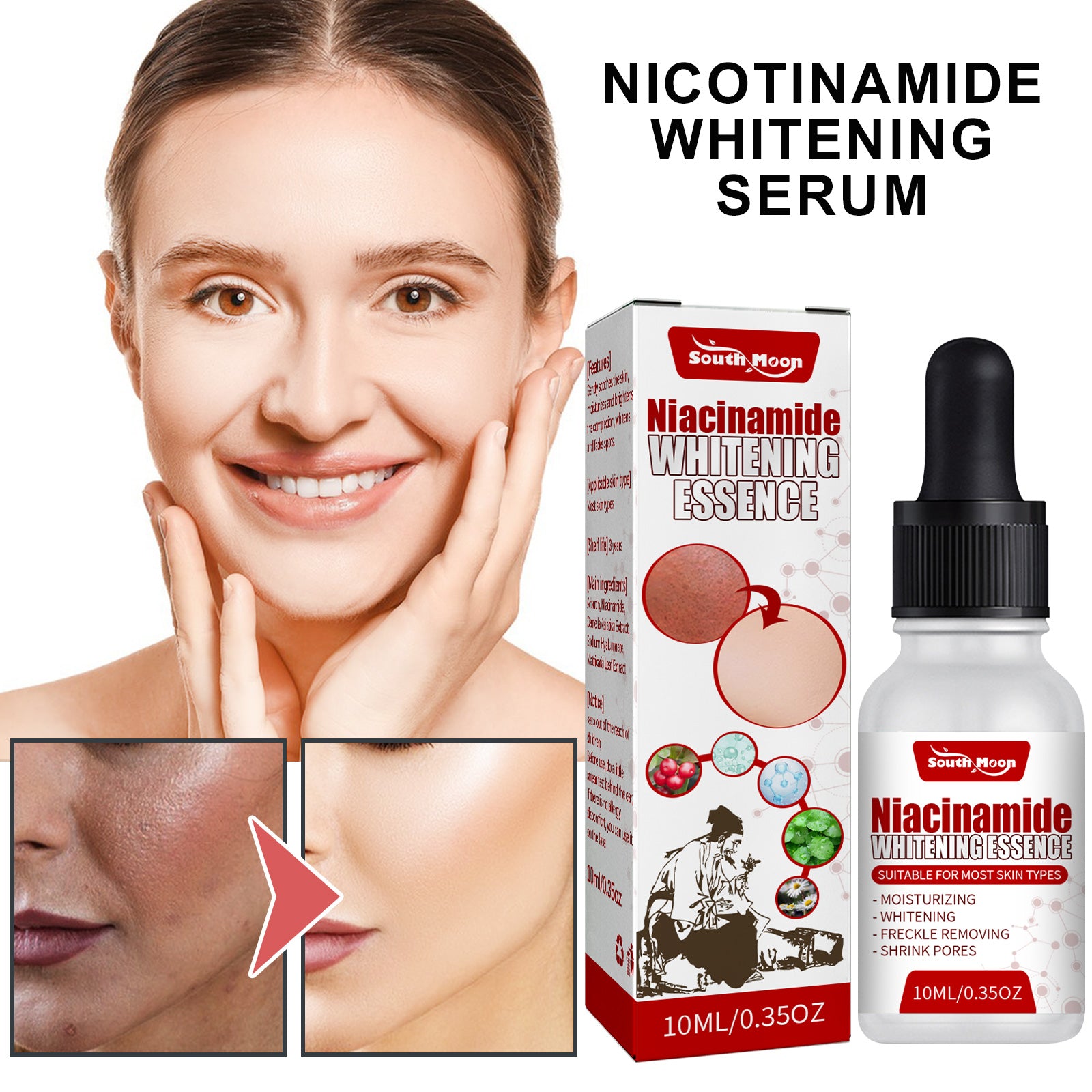 South Moon Nicotinamide Skin Care Essence Facial Skin Hydrating And Firming Skin Care Essence - 5 - CJ