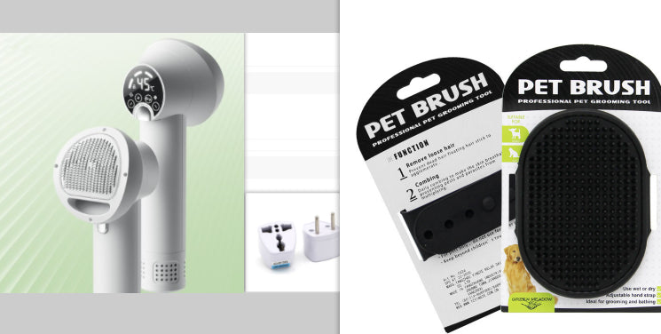Smart Pet Hair Dryer Dog Golden Retriever Cat Grooming Hairdressing Blow & Comb Silent No Harm Pet Cleaning Supplies Pet Products - 0 - CJ - Whiteset - EU - CJMY175296013MN