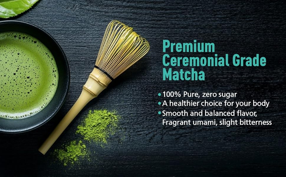 Matcha - Ceremonial Grade Organic Matcha Green Tea Powder,Premium First Harvest Unsweetened,1 0 0 Pure Matcha ForLattes,Smoothies,and Baking 60g 2.1oz - Ships From US - Tea - Coffee Mate - 5 - CJ
