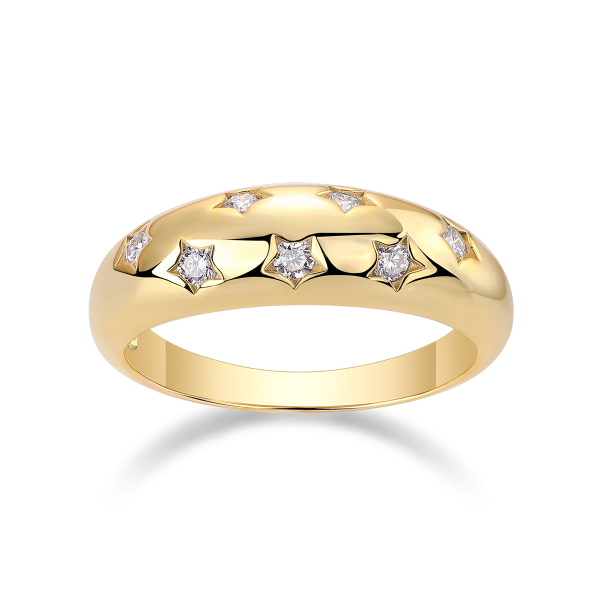 1Trendy Diamond Rings, Wedding Rings, Luxury Fashion, Silver Rings Set With Moissanite Prohibit TikTok sales - 5 - CJ