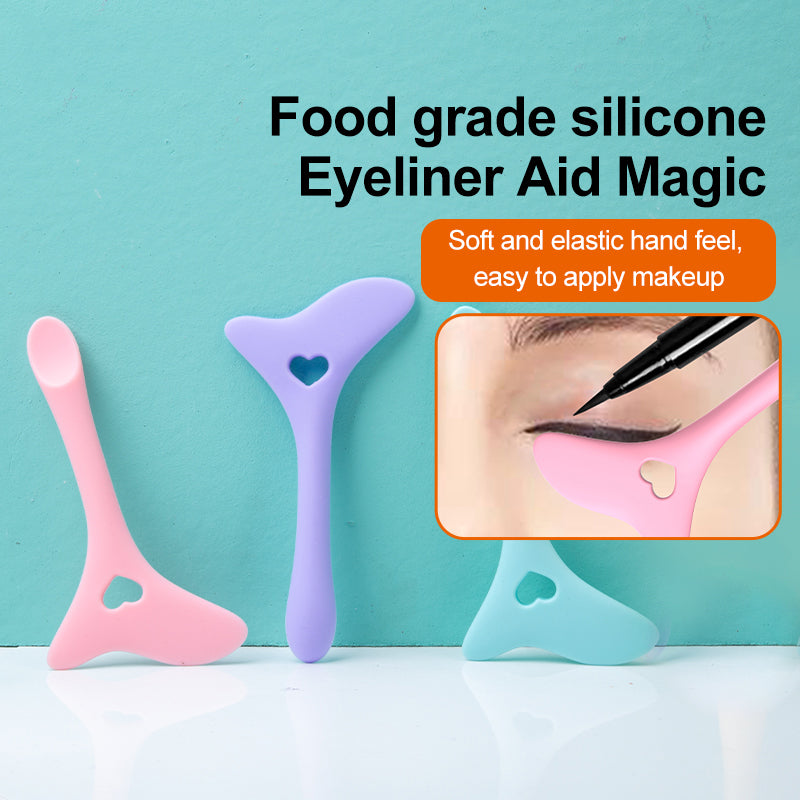 Silicone Eyeliner Stencil Wing Tip Mascara Drawing Lipstick Aid Face Cream Applicator For Beginners Makeup Tool Eyeliner Stencils Silicone Winged Tip Eyeliner Aid Eyebrow Pencil Stencil Reusable - 5.0 - CJ