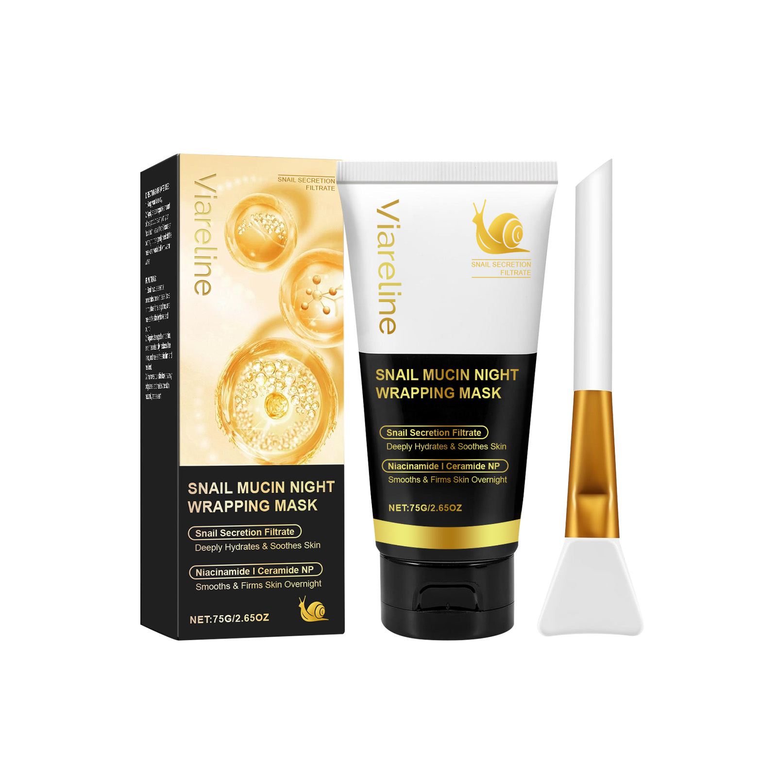 Viareline Turmeric Sleeping Mask Gentle Hydrating Exfoliating Mask Gel Hydrating And Moisturizing Mask - 5 - CJ