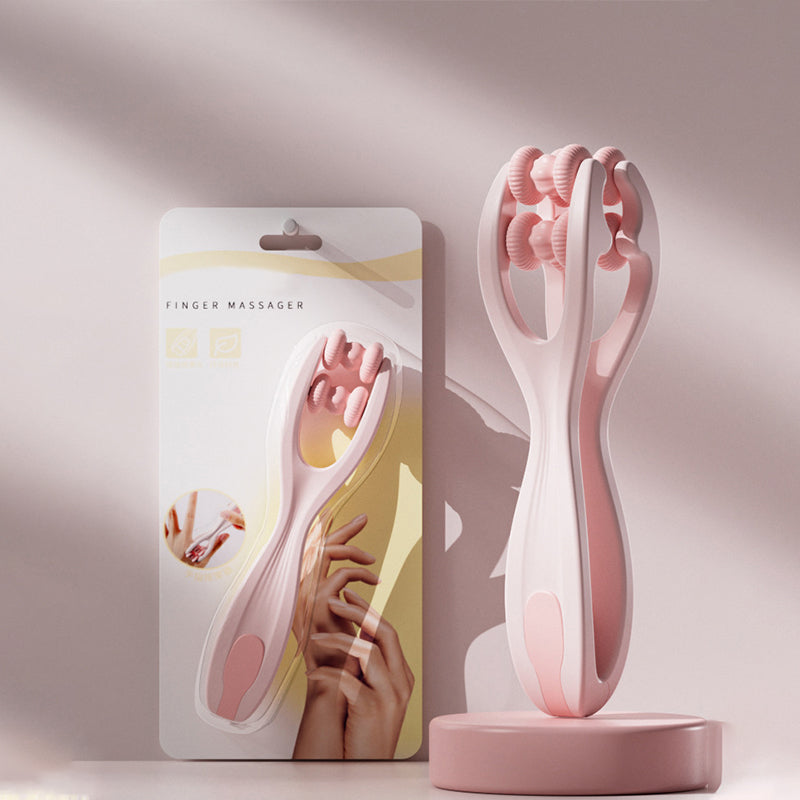 Finger Massager Dual - Row Roller Design Easy Use Relieve Finger Fatigue Promote Blood Circulation Portable Roller Finger Massager - 5.0 - CJ