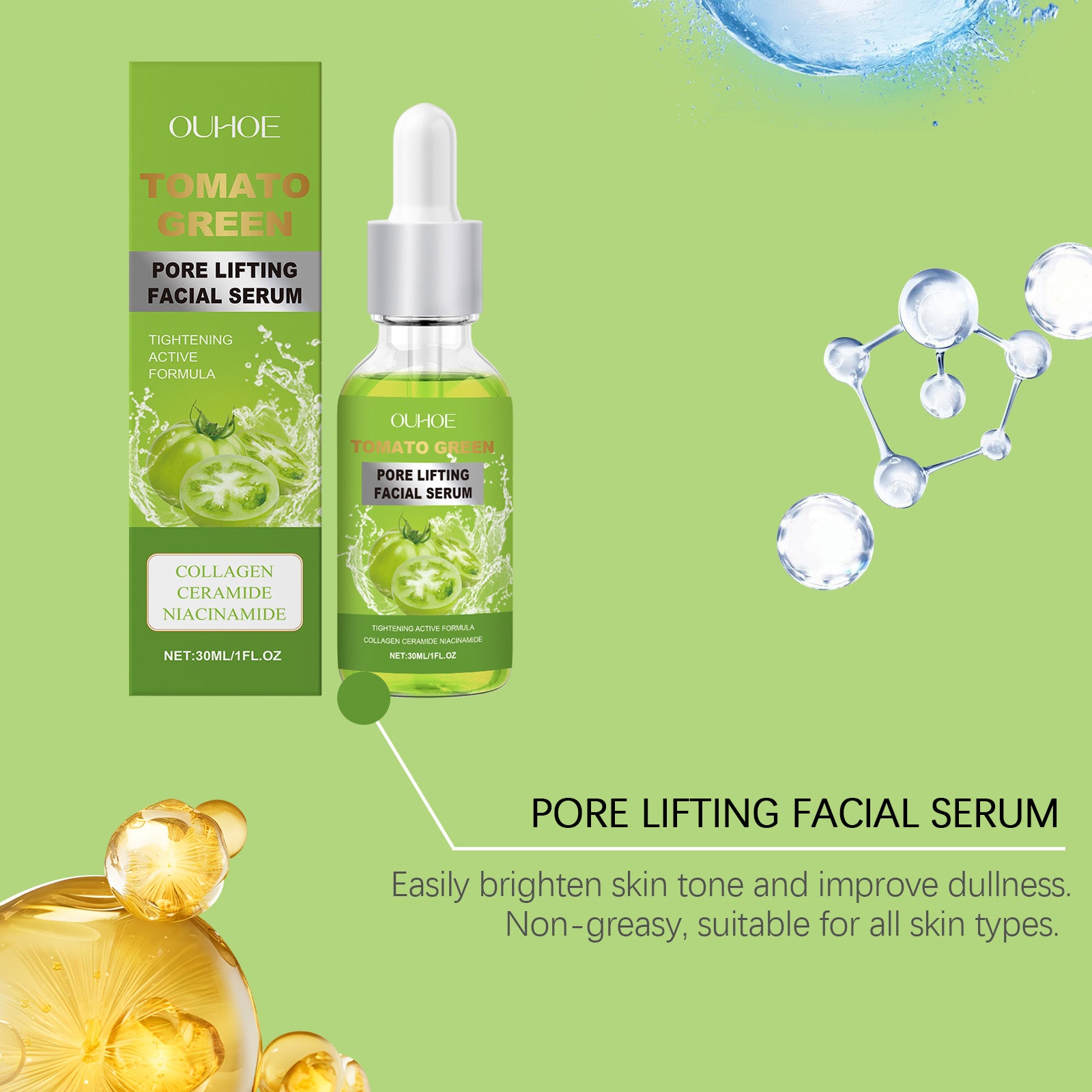 OUHOE Face Firming Essence, Hydrating Hydrating Hydrating Shine Brightening And Moisturizing Face Essence - 5 - CJ