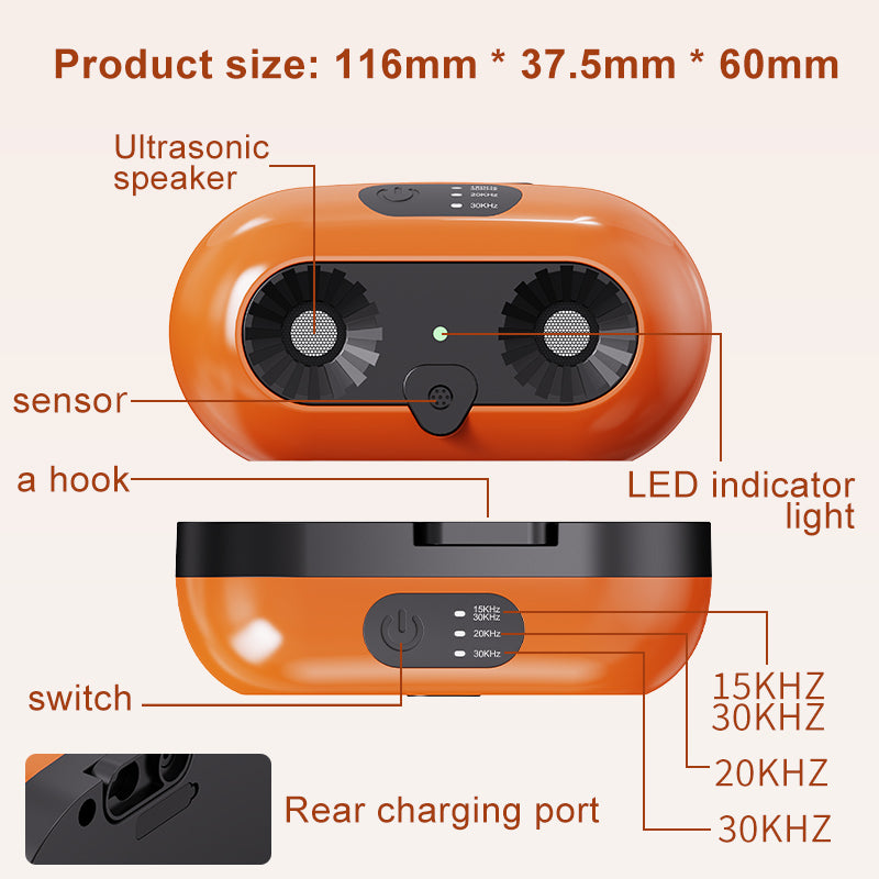 Ultrasonic Dog Bark Deterrent, Anti Barking Device Dog Barking Control Devices With 3 Modes Stop Barking Neighbors Dog, 50ft Range Indoor & Outdoor, Safe & Effective For Small Medium & Large Dogs - 5 - CJ