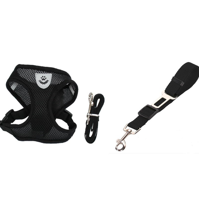Pet Car Seat Belt Pet Leash - 0 - CJ - Black 2 - M - CJJJCWGY00012 - Black 2 - M