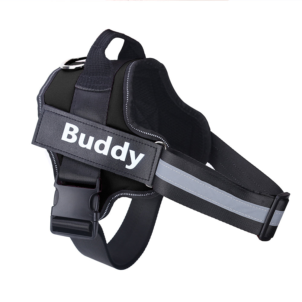 Personalized Dog Harness NO PULL Reflective Breathable Adjustable Pet Harness Vest For Small Large Dog Custom Patch Pet Supplies - 7 - CJ