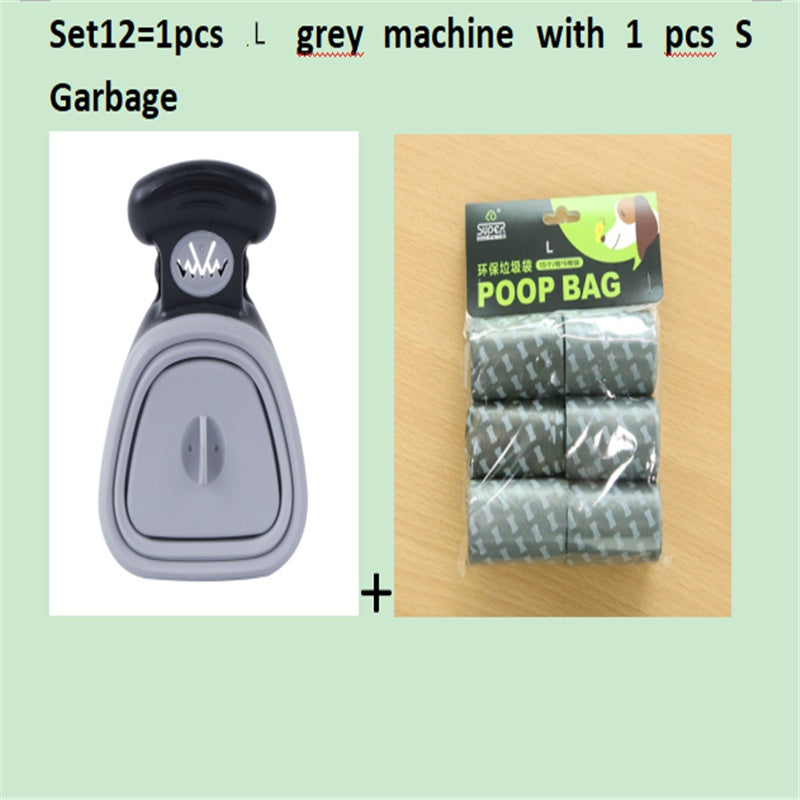 Dog Pet Travel Foldable Pooper Scooper With 1 Roll Decomposable bags Poop Scoop Clean Pick Up Excreta Cleaner Epacket Shipping - 0 - CJ - Set 12 - GreyLXS - CJJJCWGY00674 - Set 12 - GreyLXS