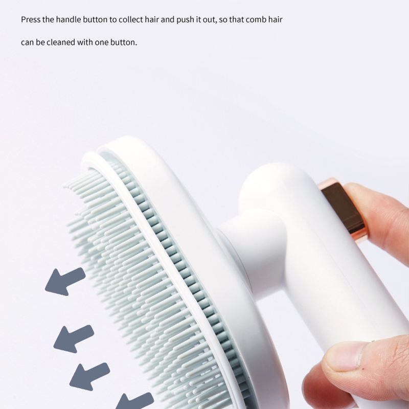 Pet Comb Cat Dog To Remove Floating Hair Pet Hair Brush Hair Removal Artifact Pet Grooming Brush Supplies Self Cleaning Comb Pet Products - 0 - CJ