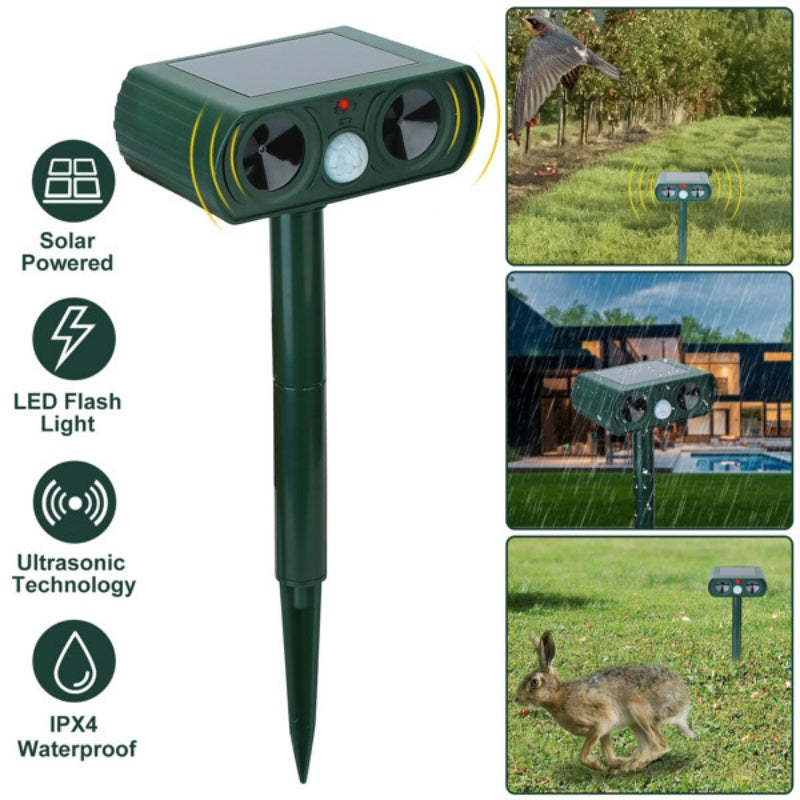 Ultrasonic Animal Repellent Solar Motion Sensor Repellent IPX4 Outdoor Waterproof Type, No Delivery On Weekends - 5 - CJ
