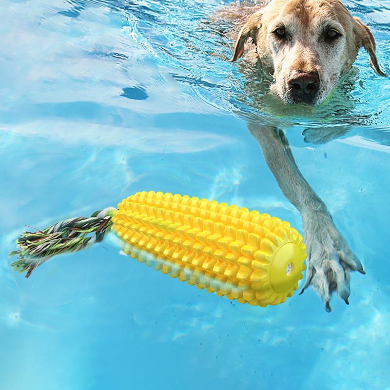 PROKEl Dog Chew Toys Corn Stick Toy For Smal MediumLarge Breed 5.8 Squeak Corn Stick Ropetoy - 5 - CJ