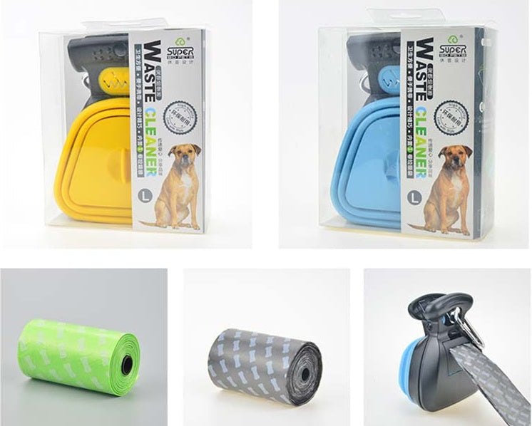 Dog Pet Travel Foldable Pooper Scooper With 1 Roll Decomposable bags Poop Scoop Clean Pick Up Excreta Cleaner Epacket Shipping - 0 - CJ