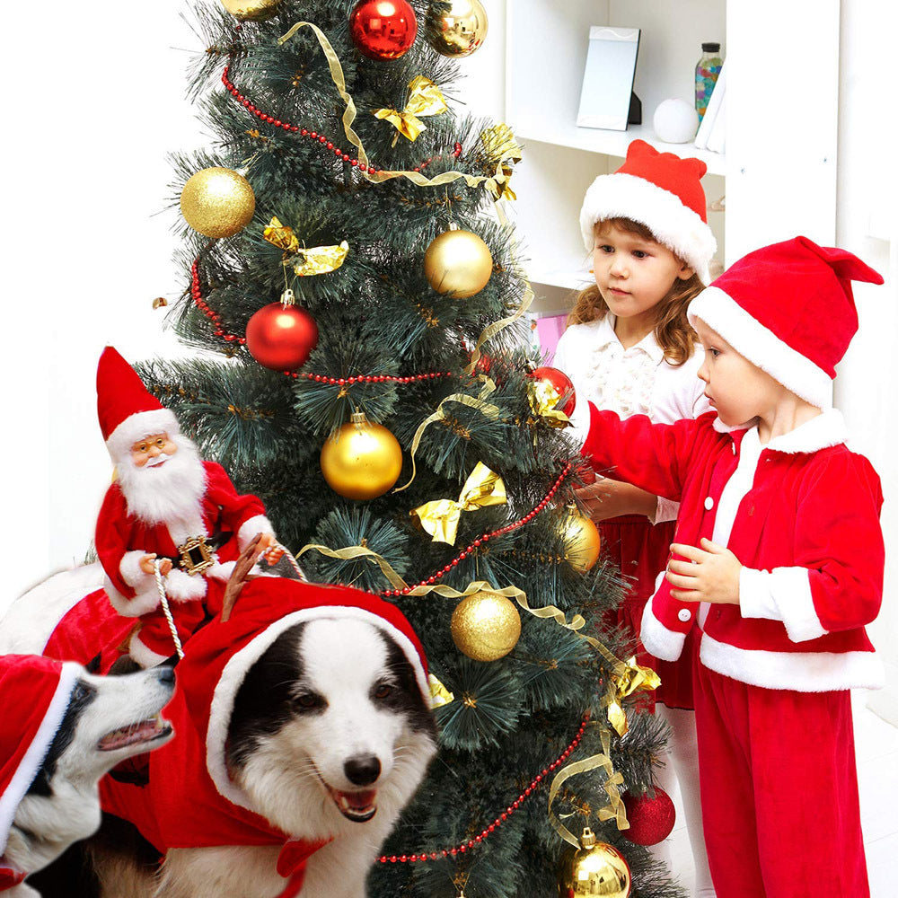 Dog Christmas Clothes Santa Claus Riding Deer - 0 - CJ