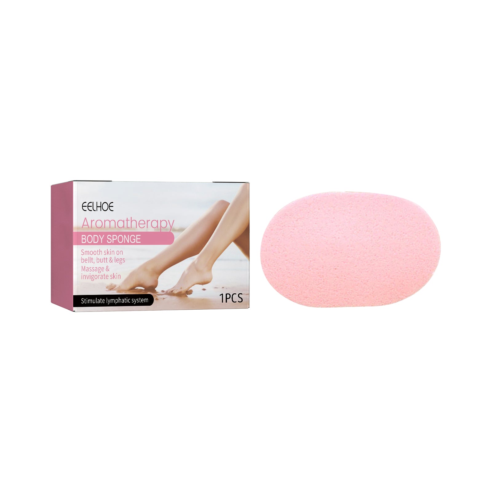 EELHOE Aromatherapy Body Sponge, Firming Skin Belly Calf Arm Toning Body Cleansing Bath Sponge - 5 - CJ