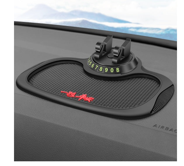 Non - Slip Car Phone Pad For 4 - in - 1 Car Parking Number Card Anti - Slip Mat Auto Phone Holder Sticky Anti Slide Dash Phone Mount - 0 - CJ - Black - 1PC - CJQC138570803CX