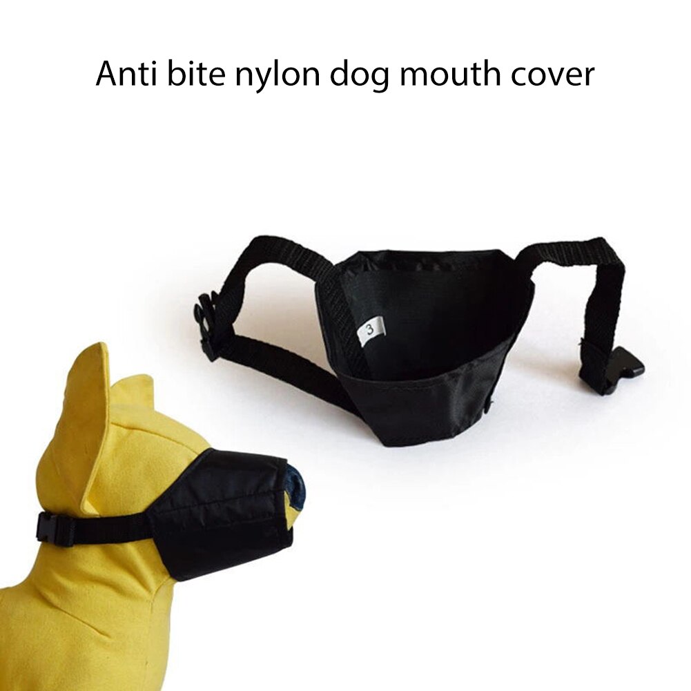 Dog Muzzle - Adjustable Soft Breathable Tribal Nylon Dog Mouth Guard Cover For Small, Medium And Large Dogs, Anti Chewing, Barking & Biting - 5 - CJ