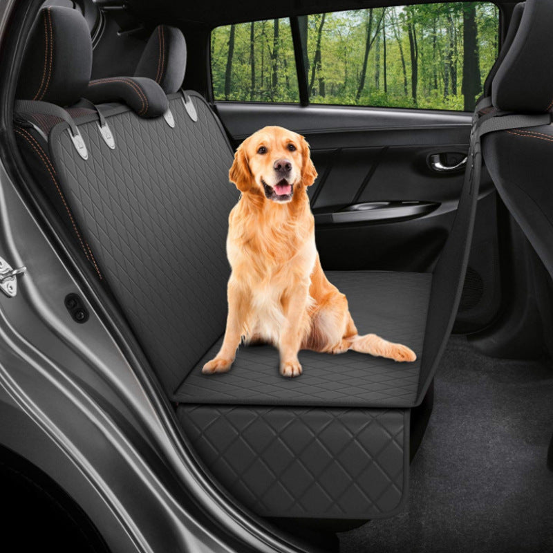 Dog Car Seat Cover View Mesh Pet Carrier Hammock Safety Protector Car Rear Back Seat Mat With Zipper And Pocket For Travel - 0 - CJ - A black - CJJJCWGY00736 - A black