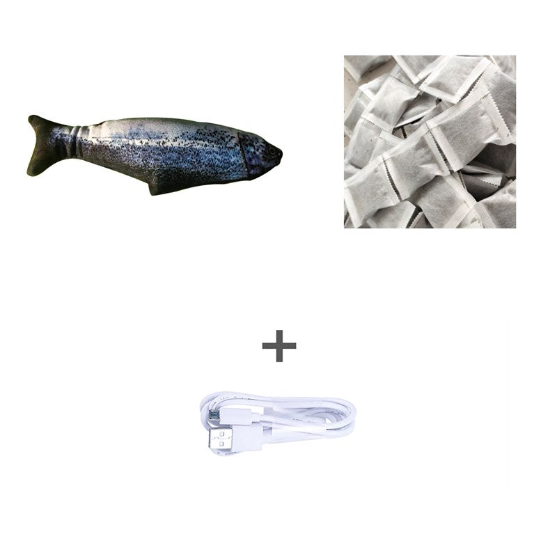 Without Cat Nip Version - Electric Jumping Fish Simulation Electric Fish Toy - 0 - CJ - StyleB - CJWJWJMR00725 - StyleB