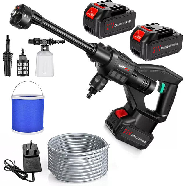 Portable Cordless Car Pressure Washer Water High Jet Wash Cleaner Gun And 2 Battery - 5 - cjdropshipping