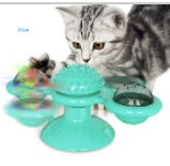 Cat Rotating Windmill Multi - Function Toys Itch Scratching Device Teeth Shining Toy - 0 - CJ - Blue - CJJJCWGY01430 - Blue