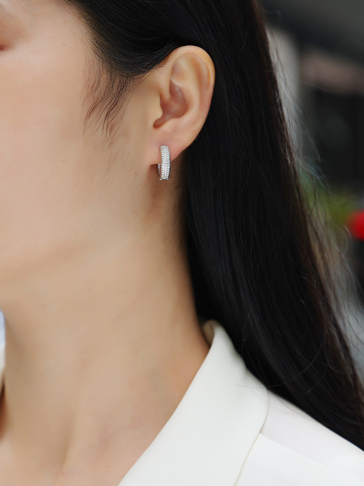 1Years - Fashionable Earrings And Stud Jewelry Set With Moissanite S925 Sterling Silver And Platinum - plated Diamonds Prohibit TikTok sales - 5 - cjdropshipping