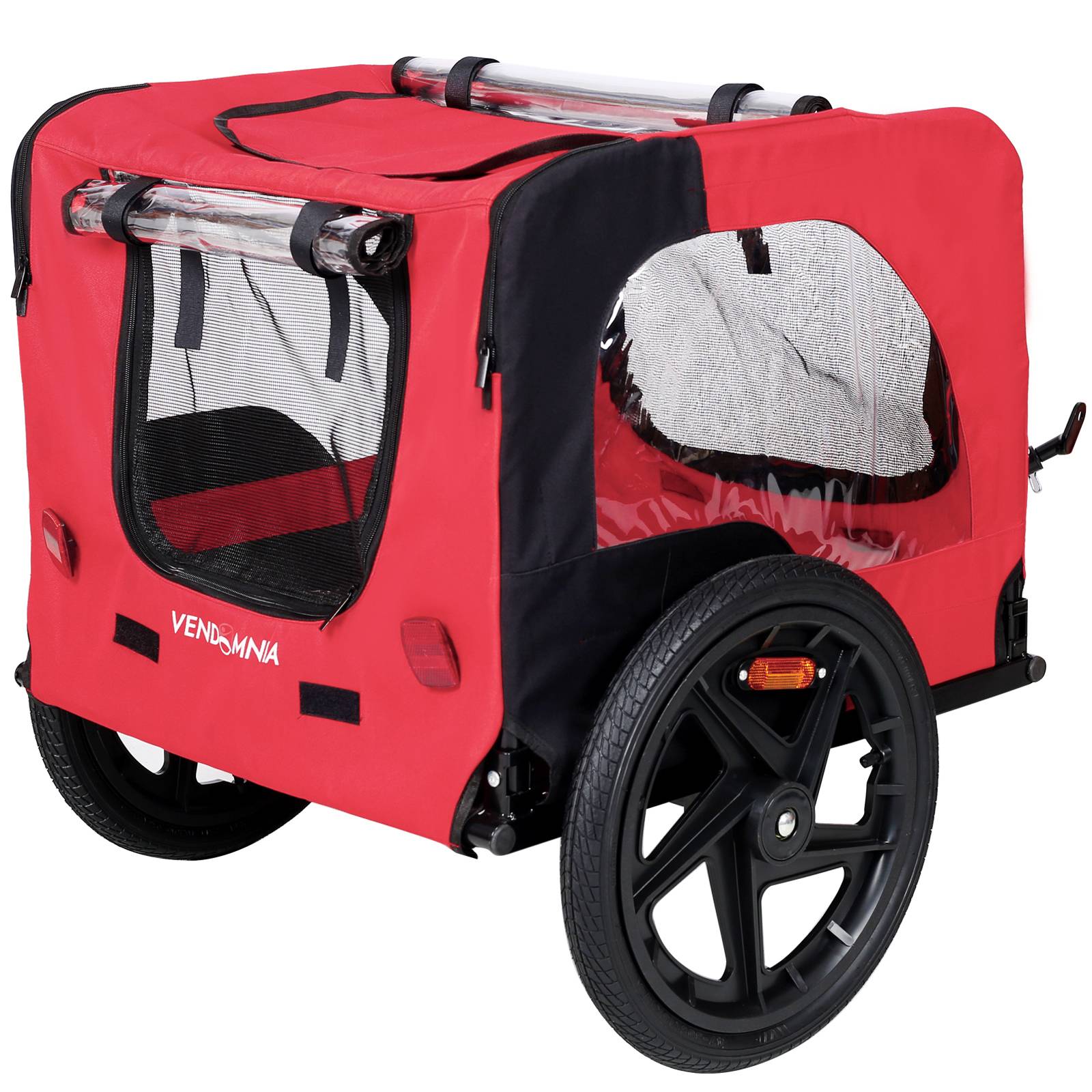 Bicycle Trailer For Pets Outdoor Foldable Dog Trailer With Reflectors - 5 - CJ