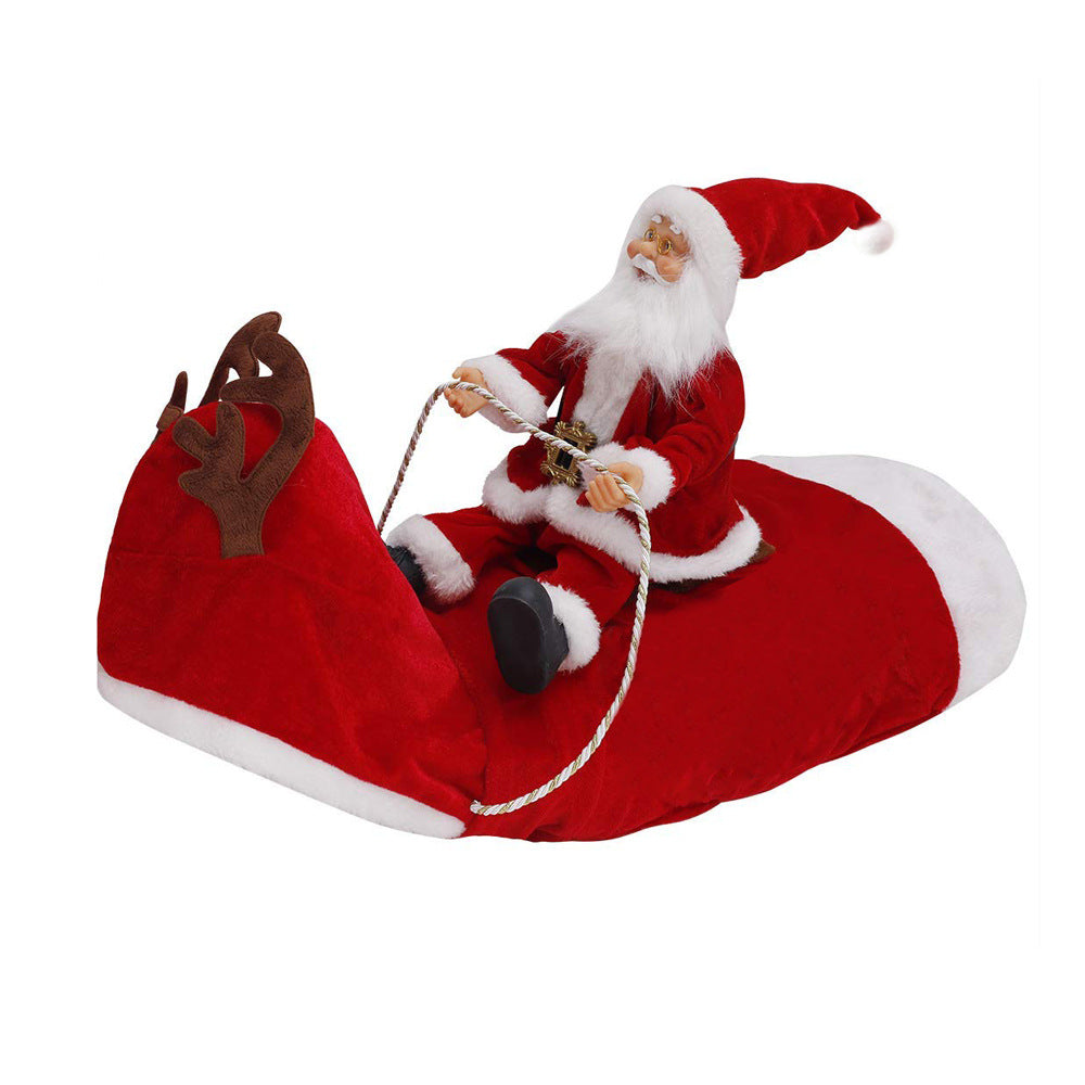 Dog Christmas Clothes Santa Claus Riding Deer - 0 - CJ