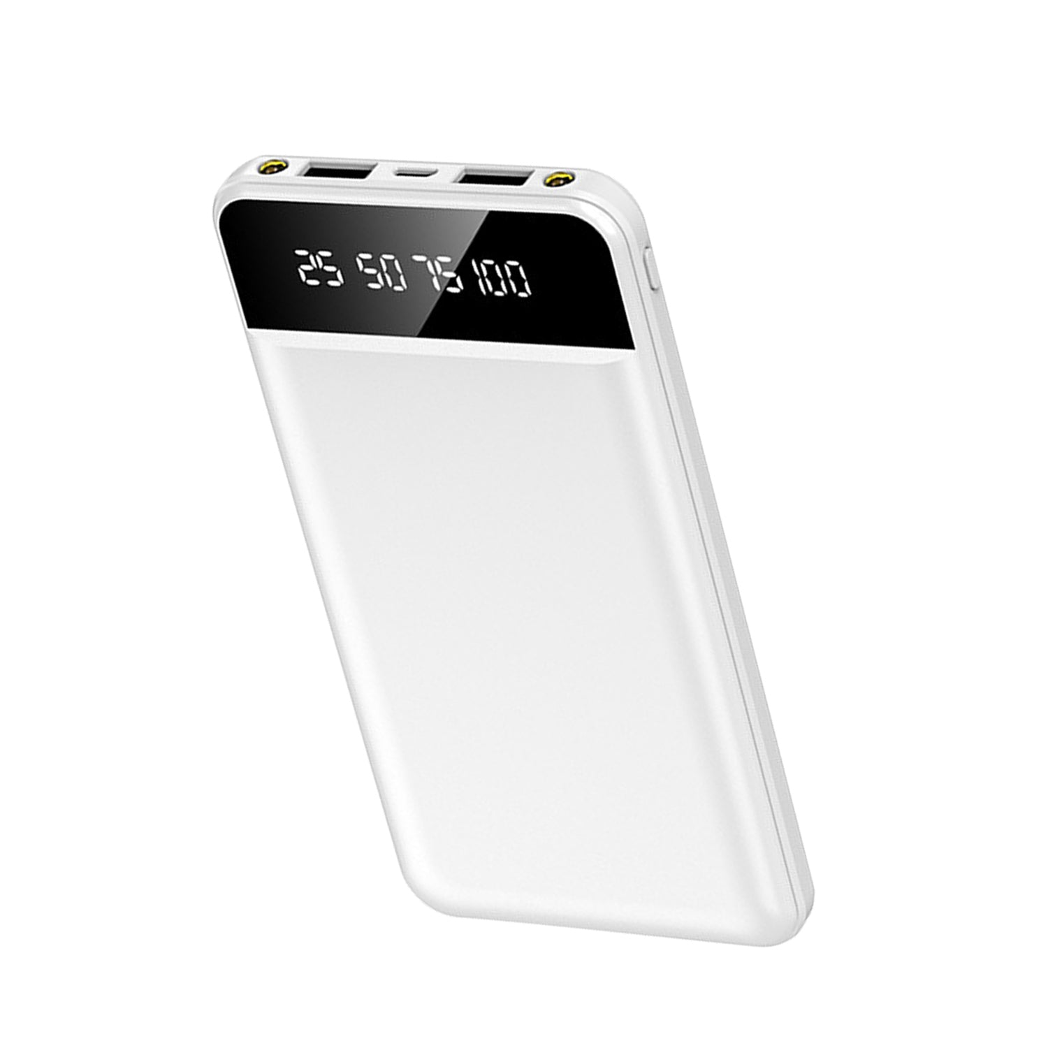 1Pc 10000mAh Power Bank Portable Ultra Slim Charger External Battery Pack With 2 USB Output Ports Charging Cable LED Flashlight Compatible With IOSPhone 15 And More - 5 - CJ