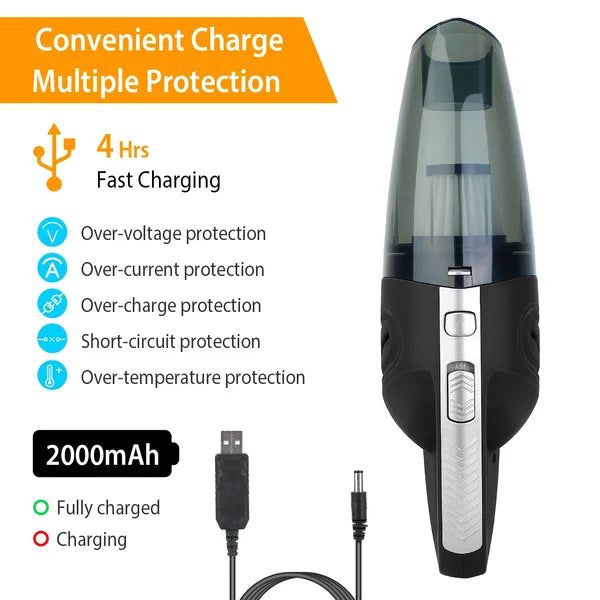 Car Handheld Vacuum Cleaner Cordless Rechargeable Hand Vacuum Portable Strong Suction Vacuum - 5 - cjdropshipping