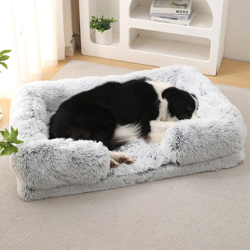 Plush Round Pet Bed Dog Bed Winter - 0 - CJ