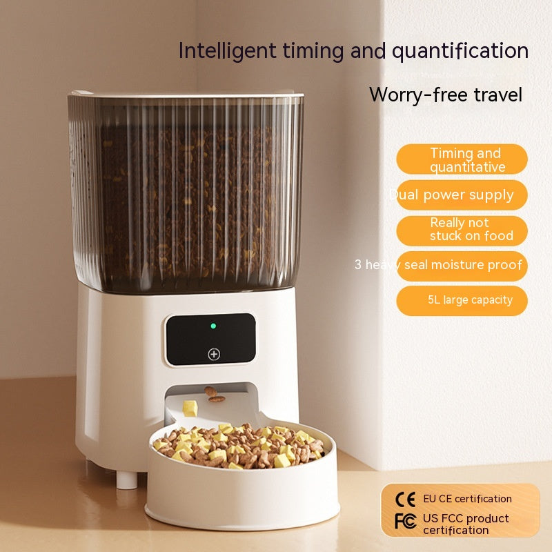 Automatic Pet Feeder Cat Intelligent Remote Control Cat Food Dog Food Timing Quantitative Video Monitoring Pet Feeding Machine - 0 - CJ