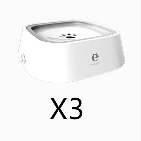 1.5L Cat Dog Water Bowl Carried Floating Bowl Anti - Overflow Slow Water Feeder Dispenser Pet Fountain ABS&PP Dog Supplies - 0 - CJ - White 3pcs - CJGY102545408HS