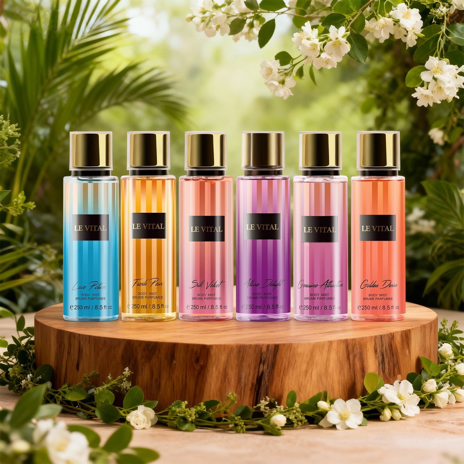 Body Mist - Golden Desire&Body Mist - Genuine Attraction&Body Mist - Allure Delight&Body Mist - Fresh Pear, 8.5fl.oz, 250ml, 12 Master - 5 - CJ