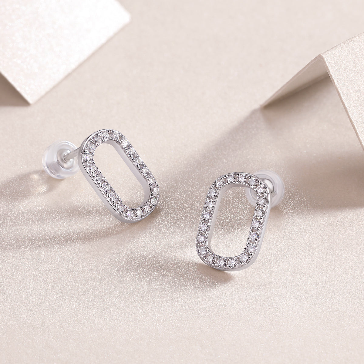 1Return To Simplicity - Fashionable, Trendy And Affordable Jewelry Set With Moissanite S925 Sterling Silver And Platinum - plated Stud Earrings Prohibit TikTok sales - 5 - cjdropshipping