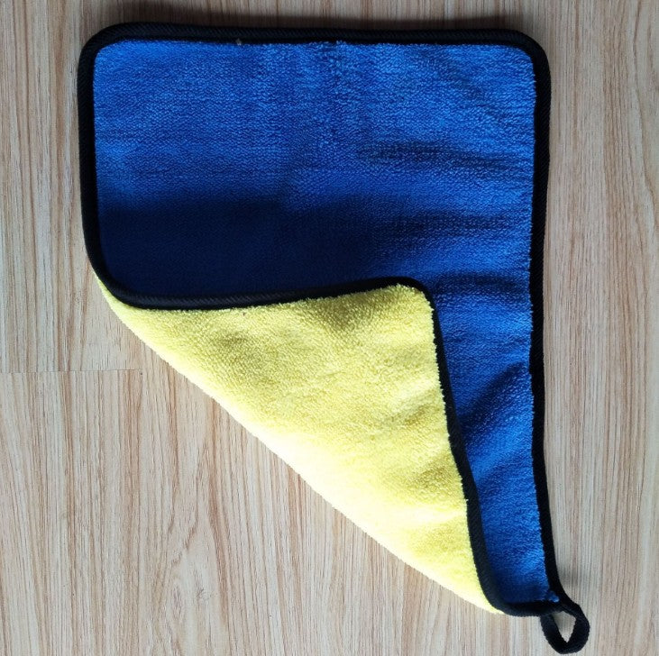 Two - color Couble - sided Car Dual - use Cleaning Car Wash Towel - 0 - CJ - 2pc Blue 30x40 - CJQCWBQT00017 - 2pc Blue 30x40