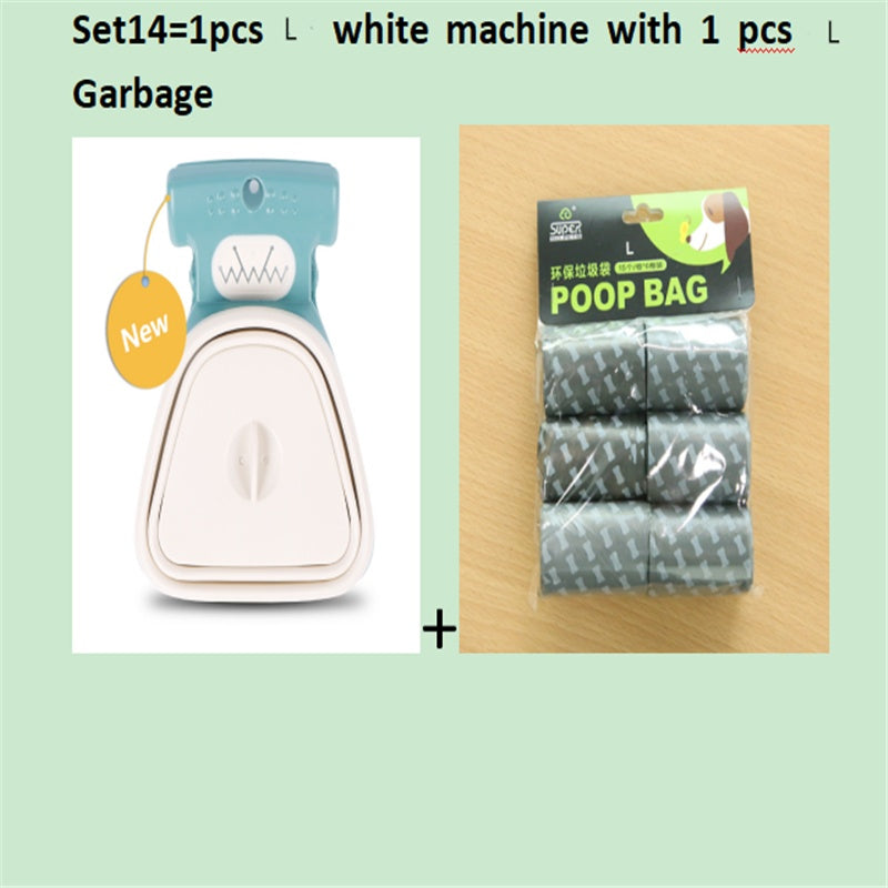 Dog Pet Travel Foldable Pooper Scooper With 1 Roll Decomposable bags Poop Scoop Clean Pick Up Excreta Cleaner Epacket Shipping - 0 - CJ - Set 14 - WhiteLXL - CJJJCWGY00674 - Set 14 - WhiteLXL