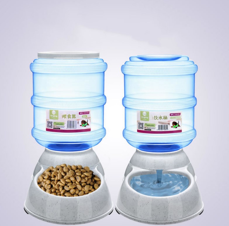 Cats Dogs Automatic Pet Feeder Drinking Water Fountains Large Capacity Plastic Pets Dog Food Bowl Water Dispenser - 0 - CJ