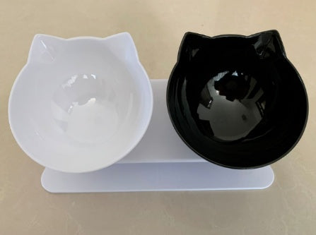 New Inclined Food Cat Ear Oblique Mouth Transparent Single Pet Bowl - 0 - CJ - C - Q1pc - CJJJCWMY00452 - C - Q1pc